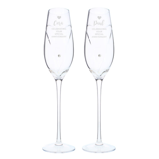 Personalised Heart Champagne Flutes Gift Box - image 2