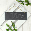 Personalised Welly Boot Family of Four Hanging Slate Plaque from Heartfelt Gifts