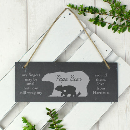 Personalised Bear Slate Door Plaque from Heartfelt Gifts