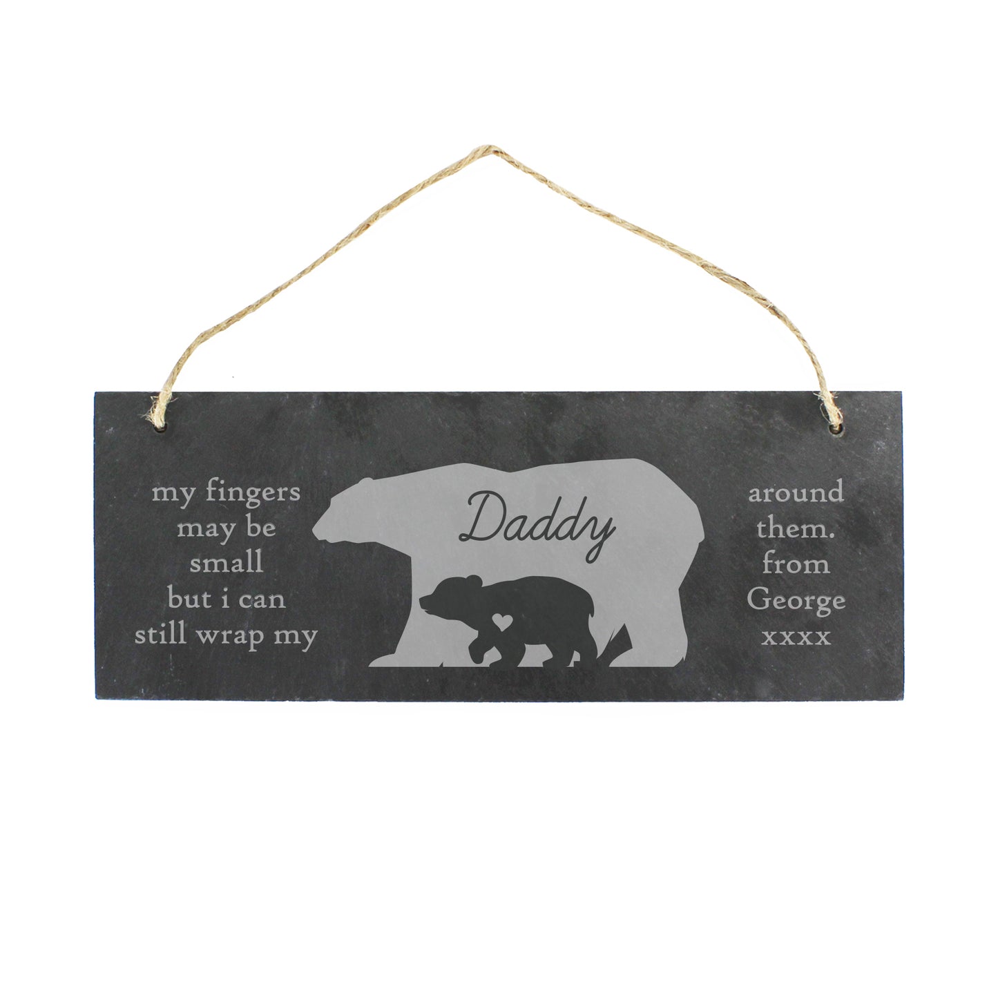 Personalised Bear Slate Door Plaque - image 2