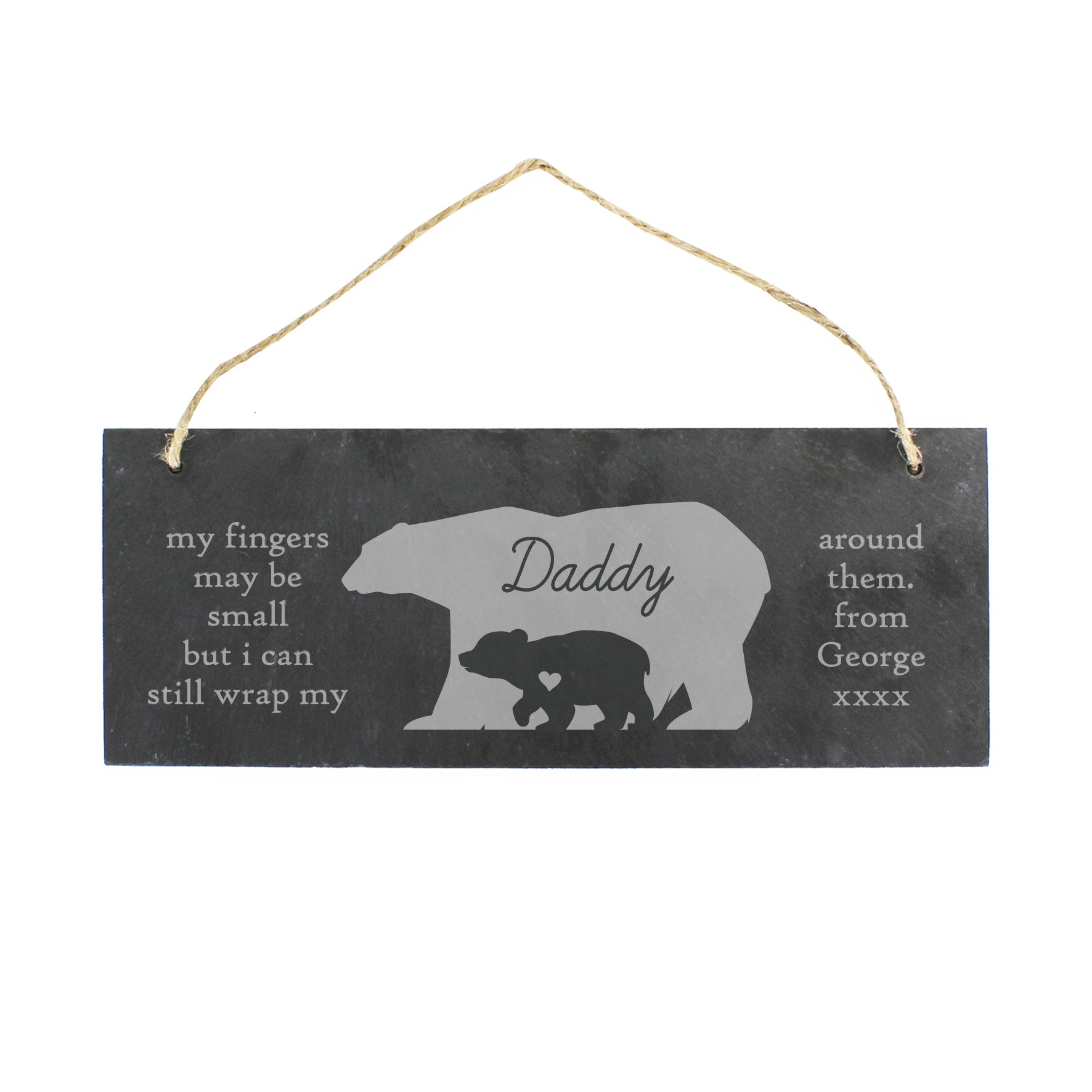 Personalised Bear Slate Door Plaque - image 2