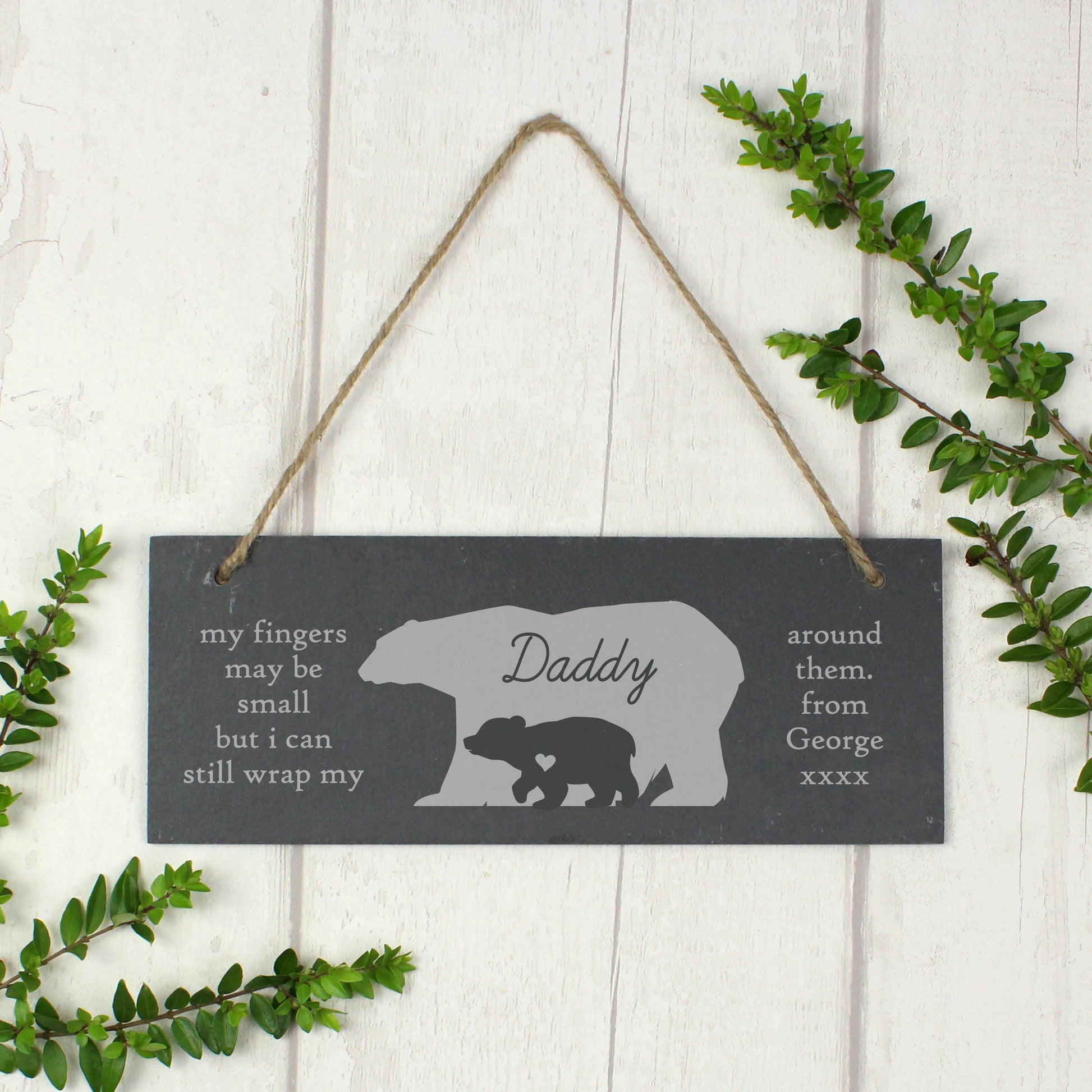 Personalised Bear Slate Door Plaque - image 5