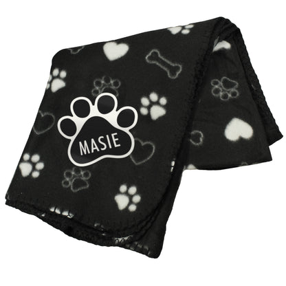 Personalised Dog Paw Print Fleece Blanket - image 5