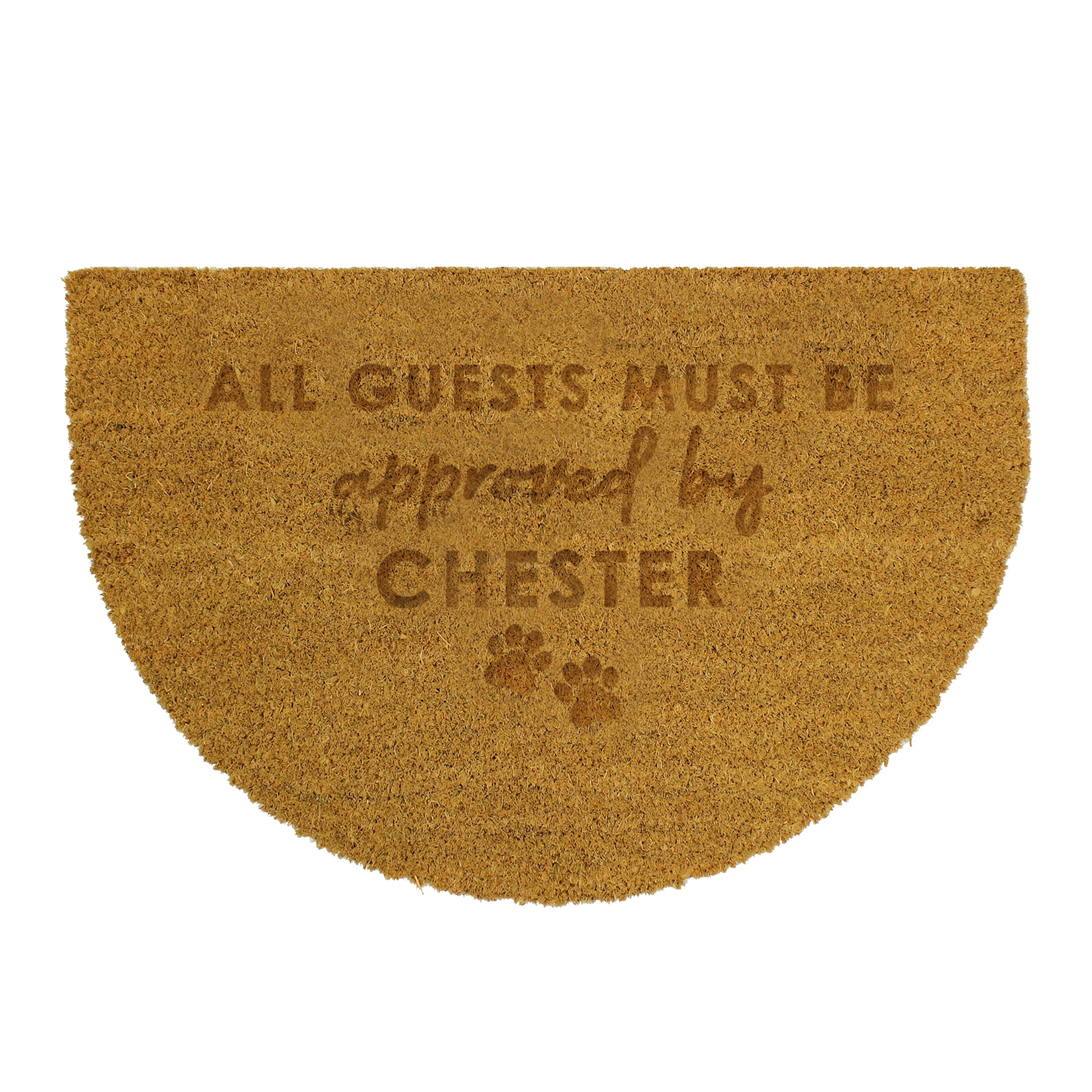 Personalised Approved By The Pet Half Moon Indoor Doormat - image 5
