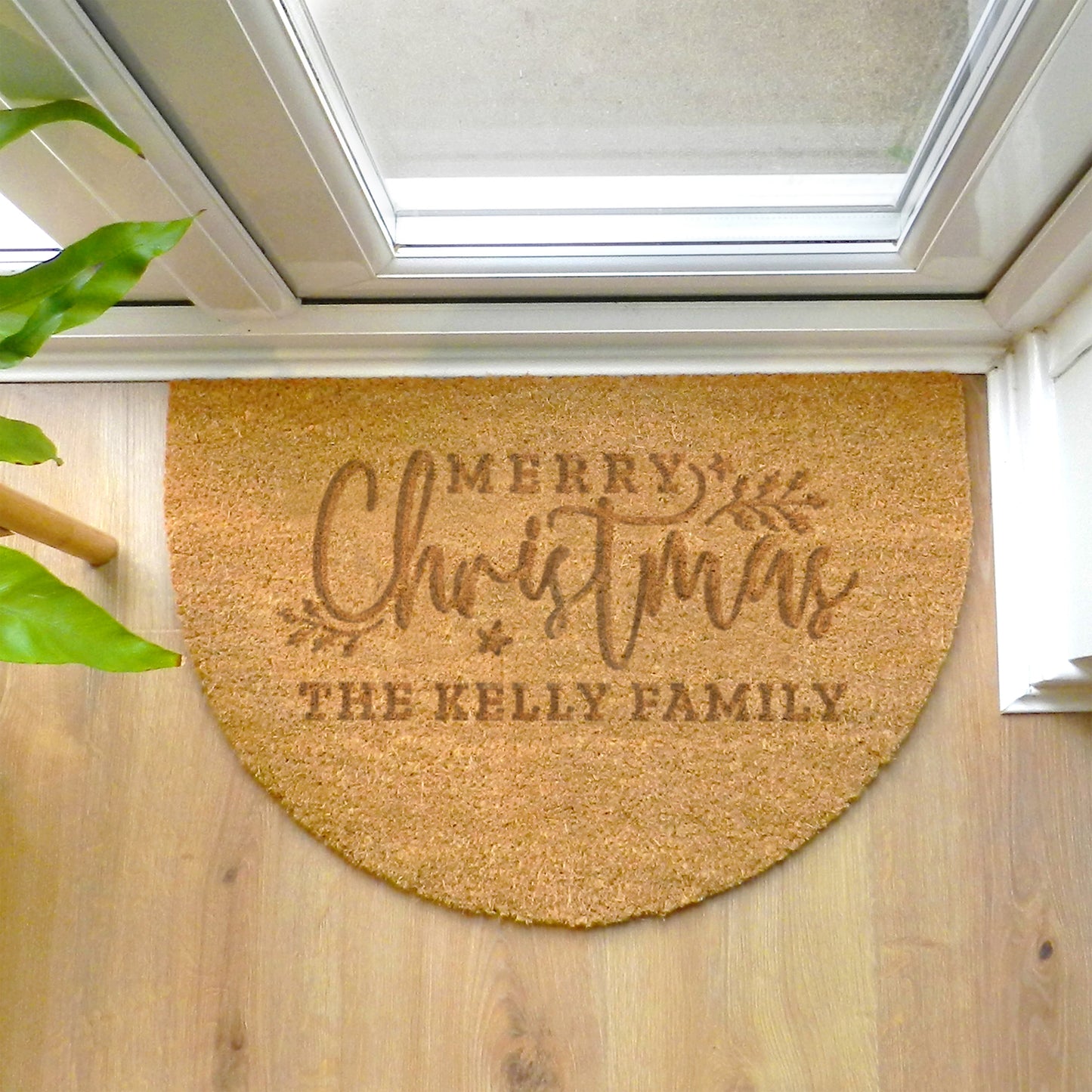 Personalised Christmas Half Moon Indoor Doormat - image 6