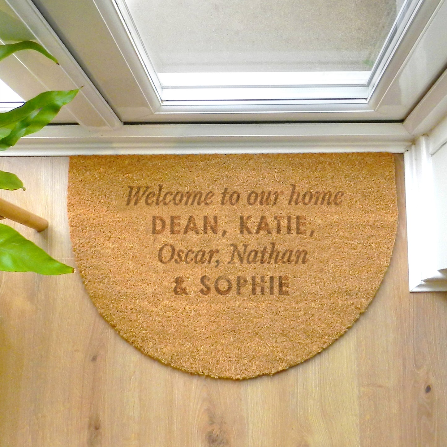 Personalised Free Text Half Moon Indoor Doormat - image 4