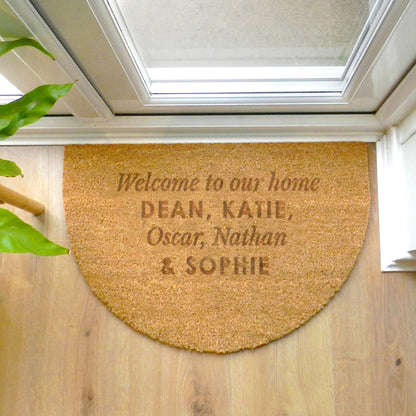 Personalised Free Text Half Moon Indoor Doormat - image 4