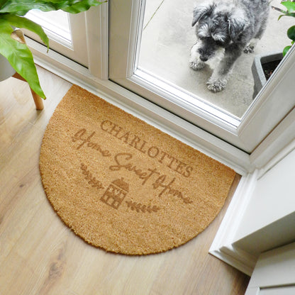 Personalised Home Sweet Home Half Moon Indoor Doormat - image 6