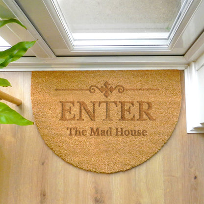 Personalised Ornate Half Moon Indoor Doormat - image 3