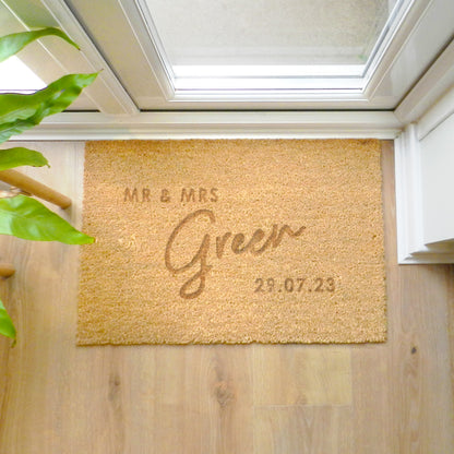 Personalised Couples Rectangle Indoor Doormat - image 3