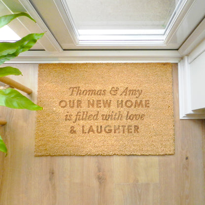 Personalised Free Text Rectangle Indoor Doormat from Heartfelt Gifts