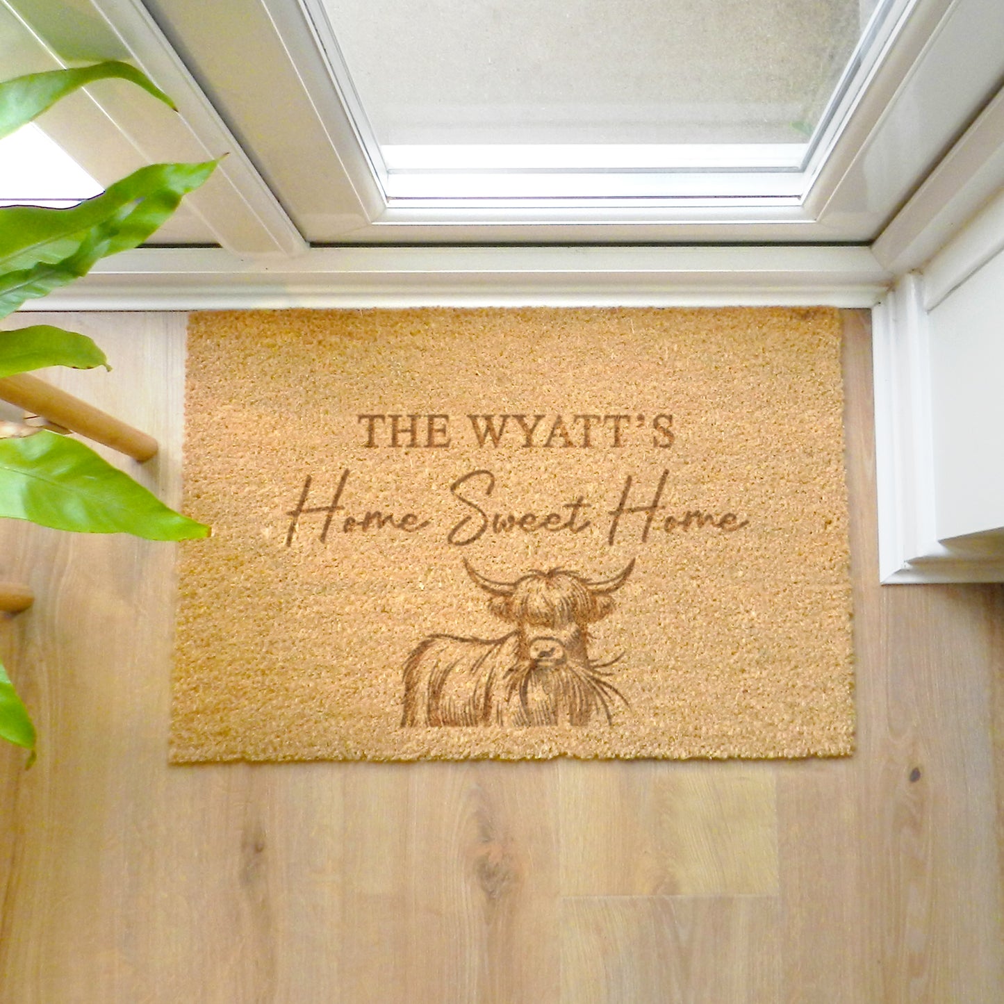 Personalised Highland Cow Doormat – New Home & Housewarming Gift - image 4