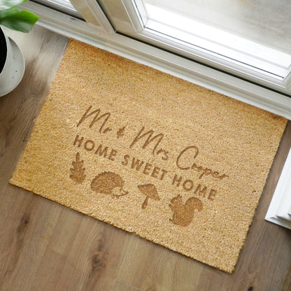 Personalised Autumnal Rectangle Doormat – Autumn Housewarming Seasonal Gift - image 3