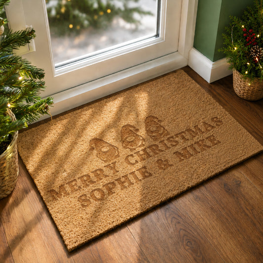 Personalised Gonk Rectangle Indoor Doormat from Heartfelt Gifts