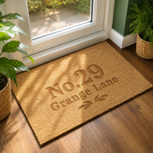 Personalised Ornate Rectangle Indoor Doormat from Heartfelt Gifts