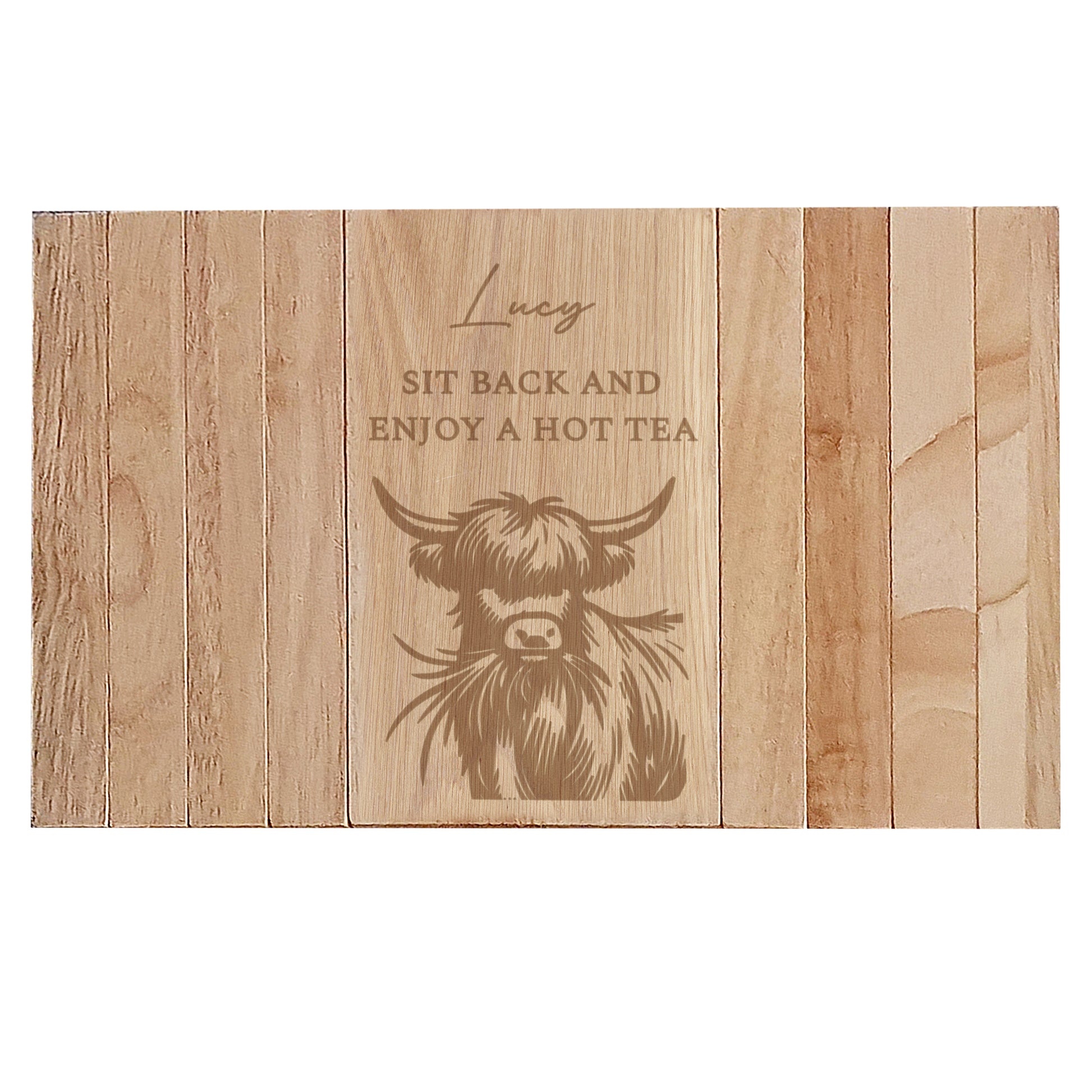 Personalised Highland Cow Sofa Tray - image 5