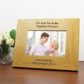 Personalised Long Message 6x4 Landscape Oak Finish Photo Frame from Heartfelt Gifts