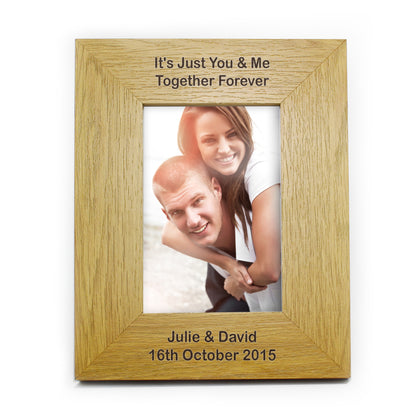 Personalised Long Message 6x4 Oak Finish Photo Frame - image 5