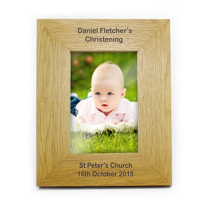 Personalised Long Message 6x4 Oak Finish Photo Frame - image 6