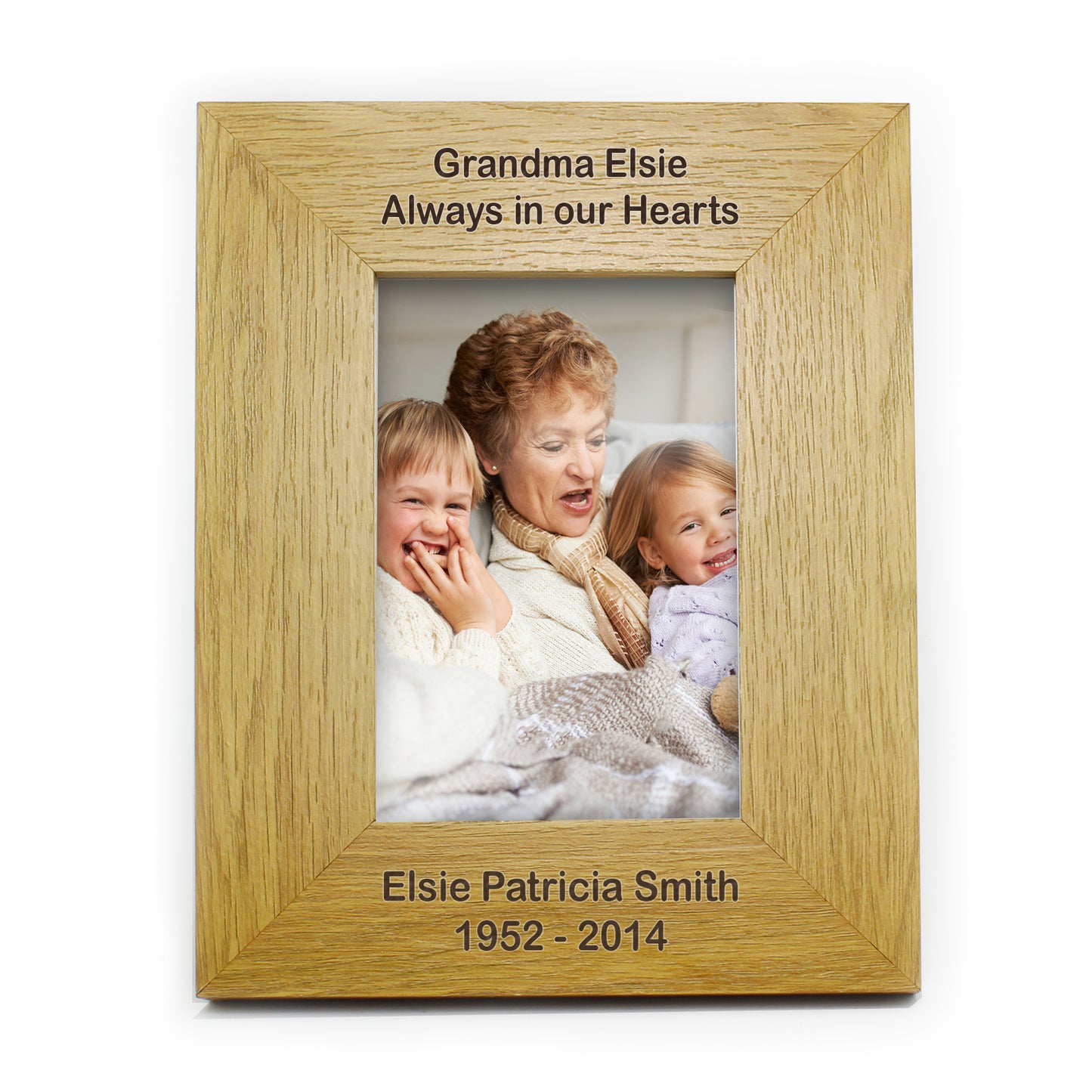 Personalised Long Message 6x4 Oak Finish Photo Frame - image 7