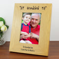 Personalised Oak Finish 6x4 Grandchild Photo Frame from Heartfelt Gifts