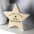 Personalised Rustic Wooden Star Decoration from Heartfelt Gifts