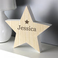 Personalised Any Name Rustic Wooden Star Decoration from Heartfelt Gifts