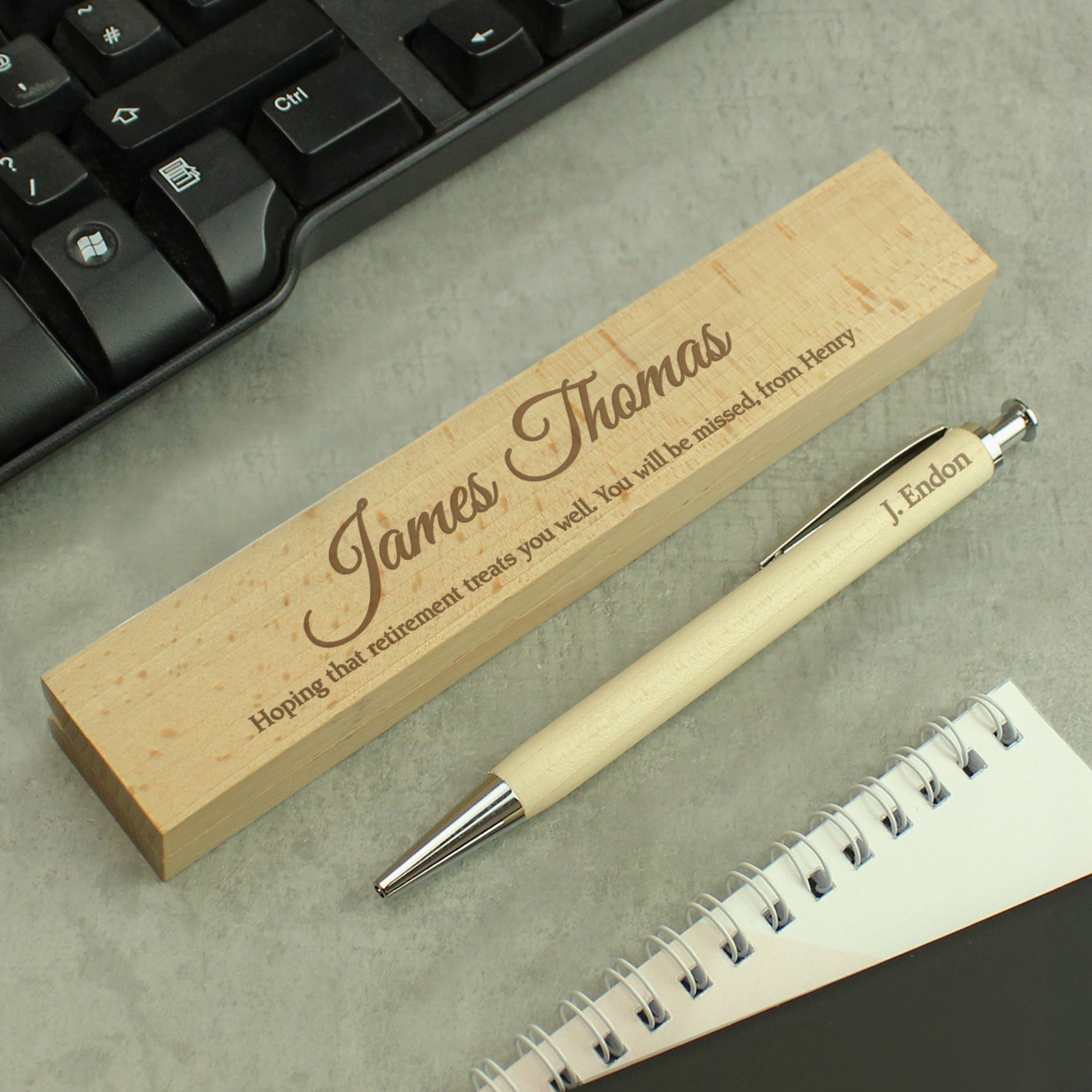 Personalised Any Message Wooden Pen & Box - image 4