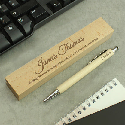 Personalised Any Message Wooden Pen & Box - image 4