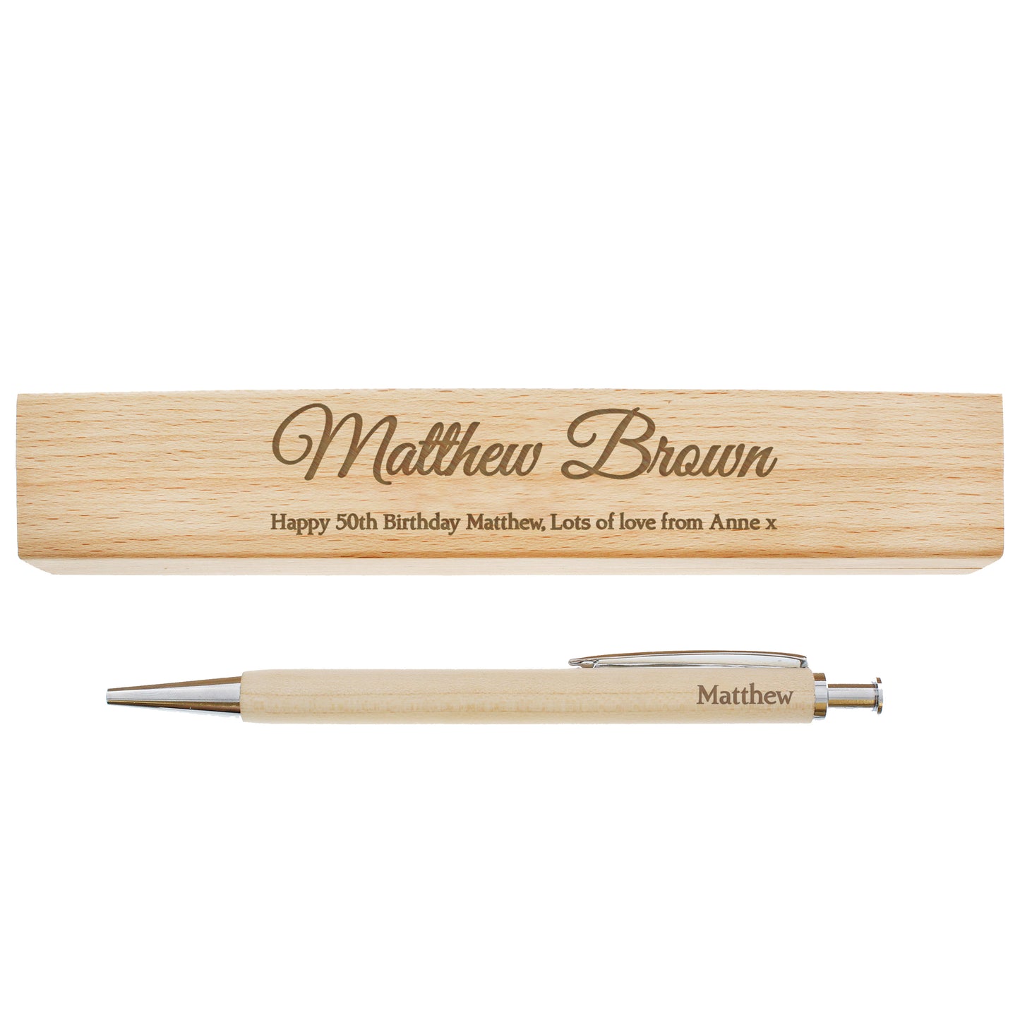 Personalised Any Message Wooden Pen & Box - image 5