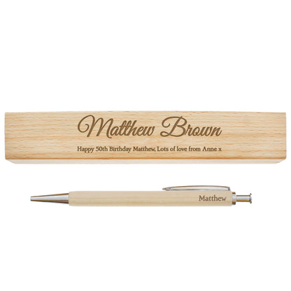 Personalised Any Message Wooden Pen & Box - image 5