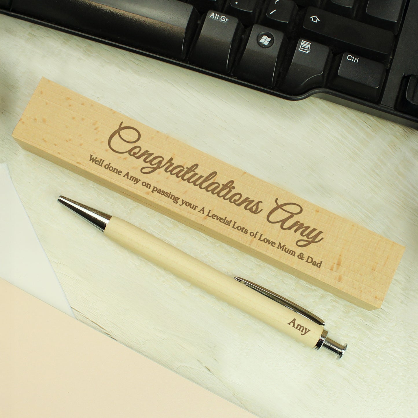 Personalised Any Message Wooden Pen & Box - image 8