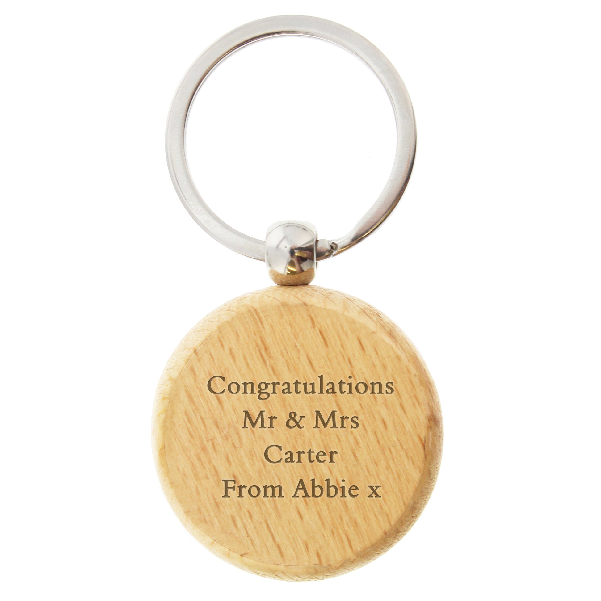 Personalised Wooden Keyring - image 2