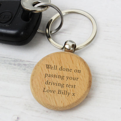 Personalised Wooden Keyring - image 3