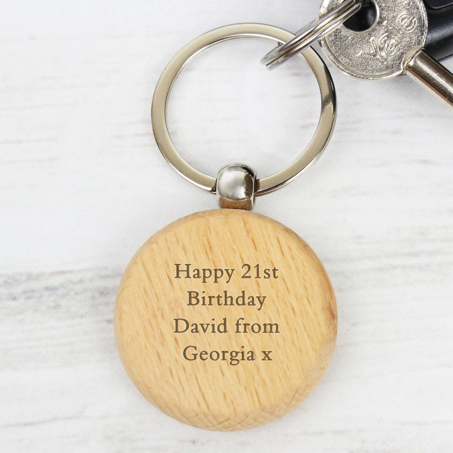 Personalised Wooden Keyring - image 5