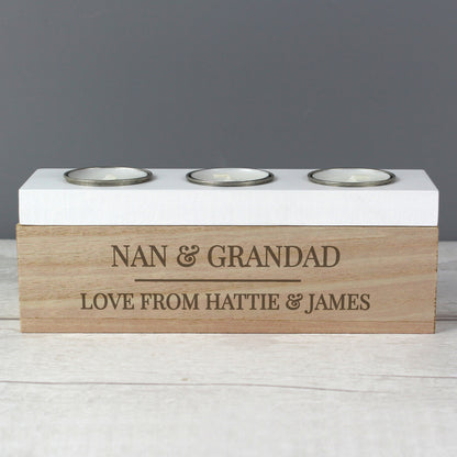 Personalised Classic Triple Tea Light Box - image 11