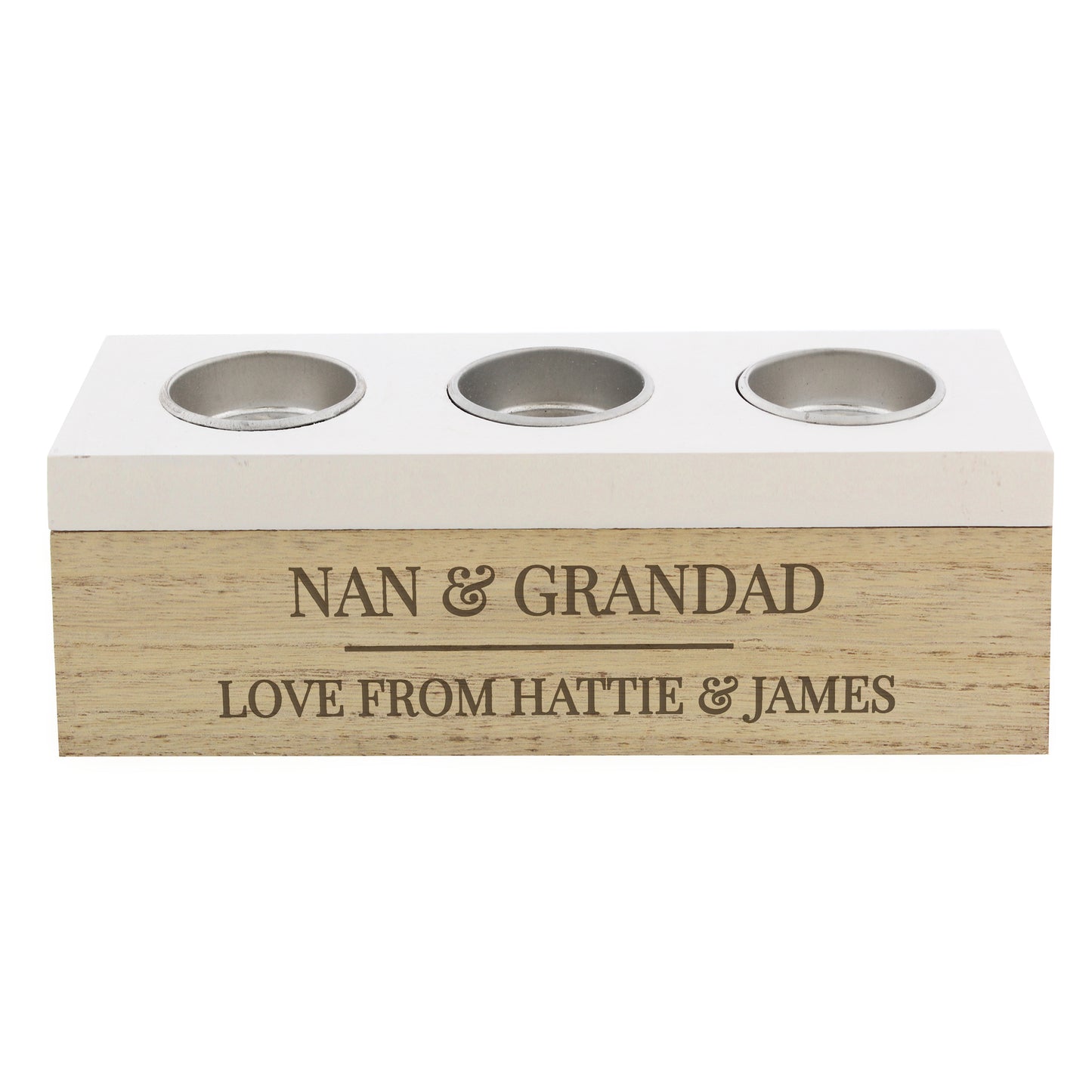 Personalised Classic Triple Tea Light Box - image 4