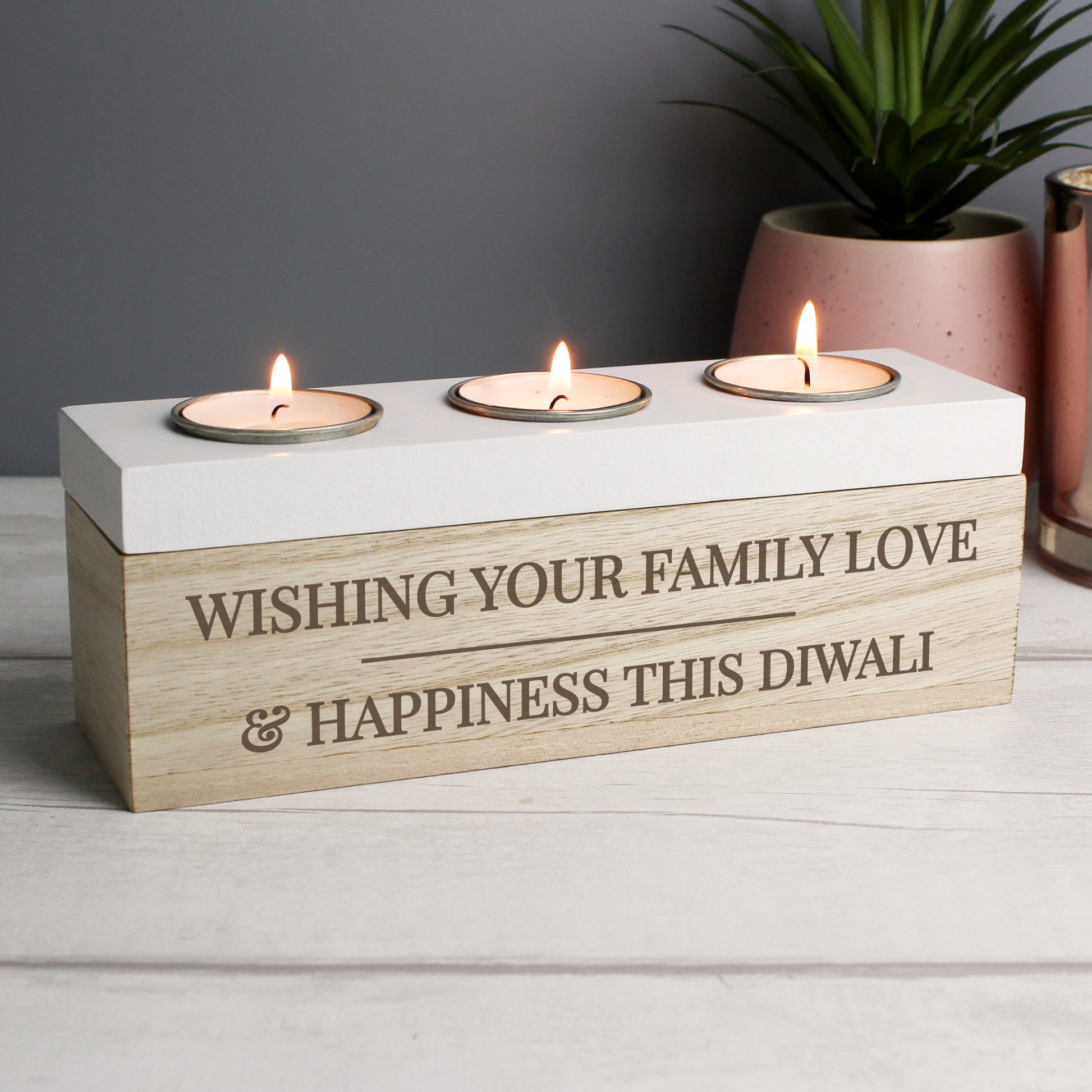 Personalised Classic Triple Tea Light Box - image 9