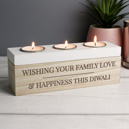 Personalised Classic Triple Tea Light Box - image 9