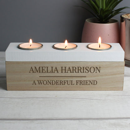 Personalised Classic Triple Tea Light Box - image 10