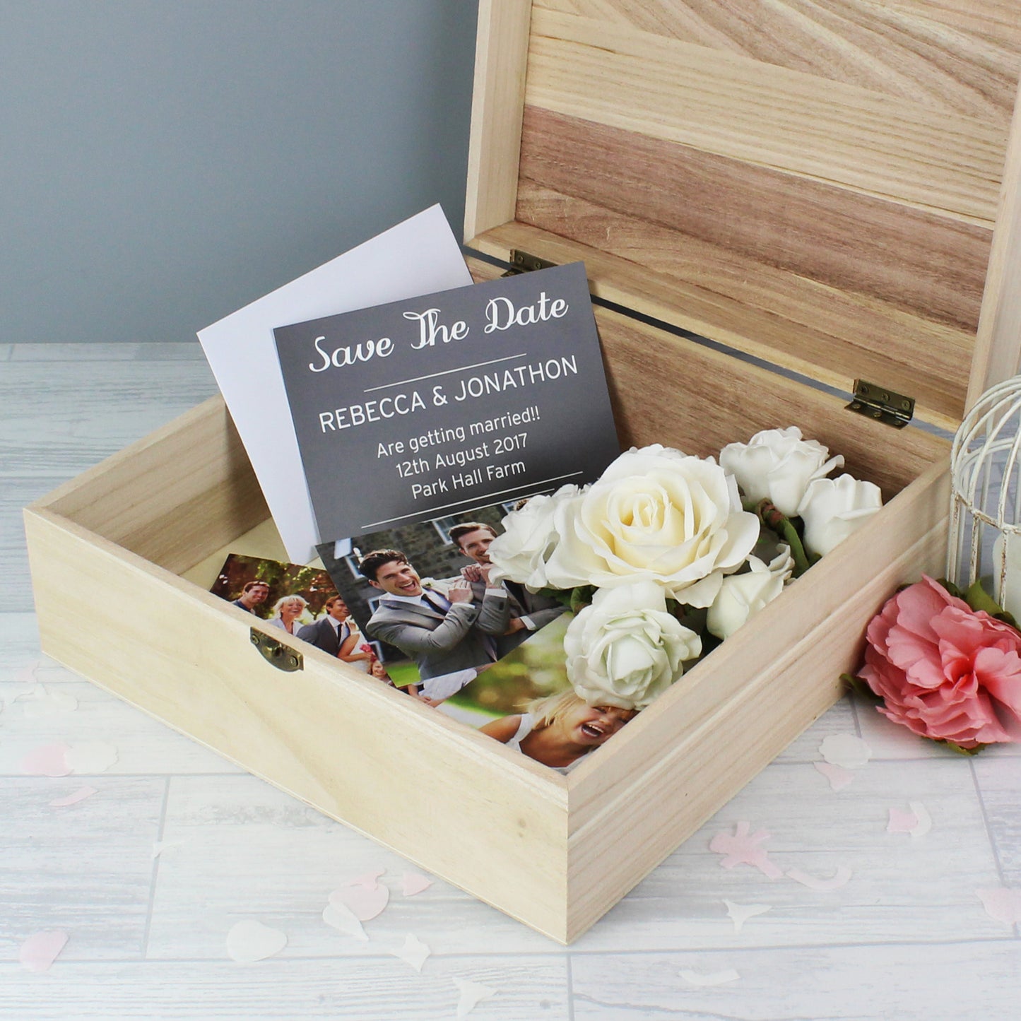 Personalised Floral Engraved Keepsake Box - image 6