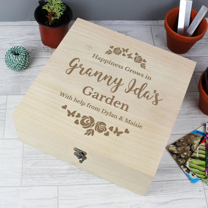 Personalised Floral Engraved Keepsake Box - image 7