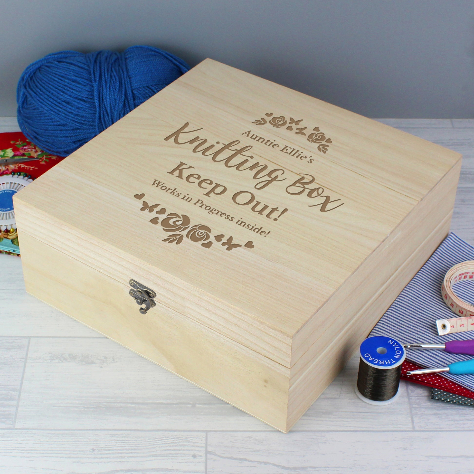 Personalised Floral Engraved Keepsake Box - image 9