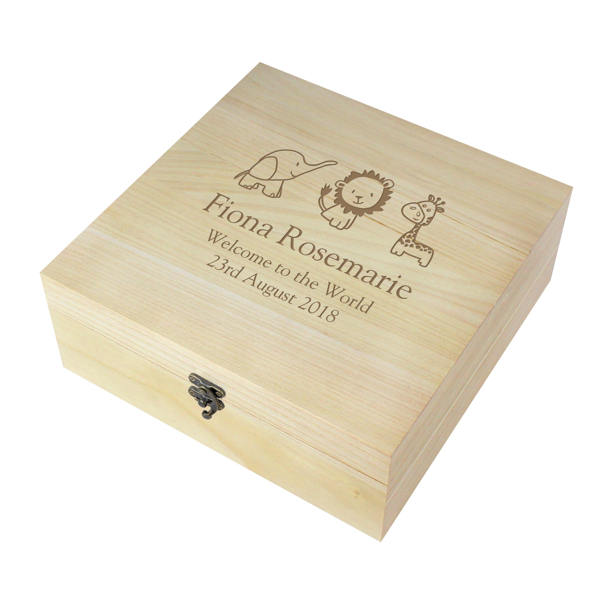 Personalised Hessian Friends Large Wooden Keepsake Box - image 2