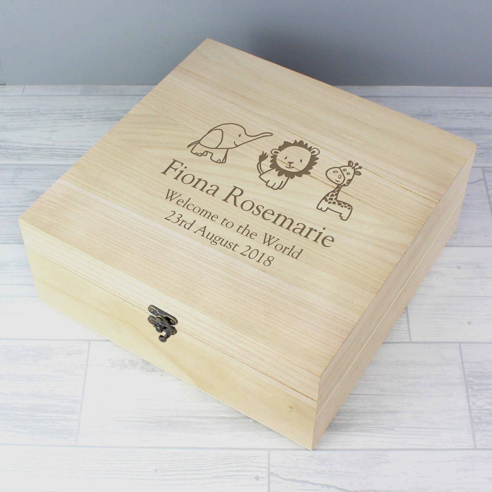 Personalised Hessian Friends Large Wooden Keepsake Box - image 3