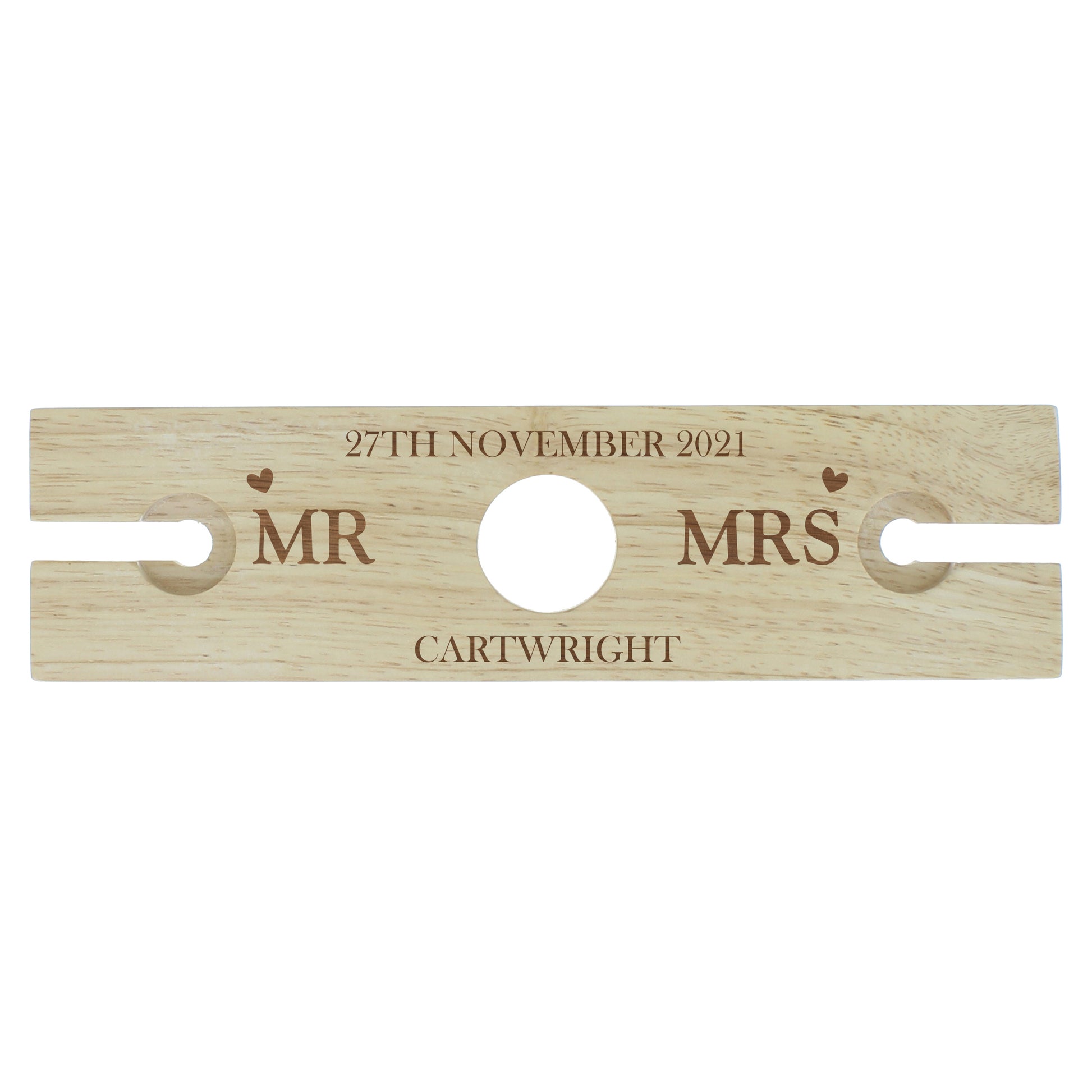 Personalised Married Couple Wine Glass & Bottle Holder - image 5