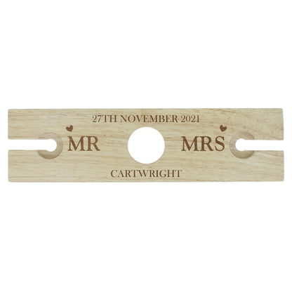 Personalised Married Couple Wine Glass & Bottle Holder - image 5