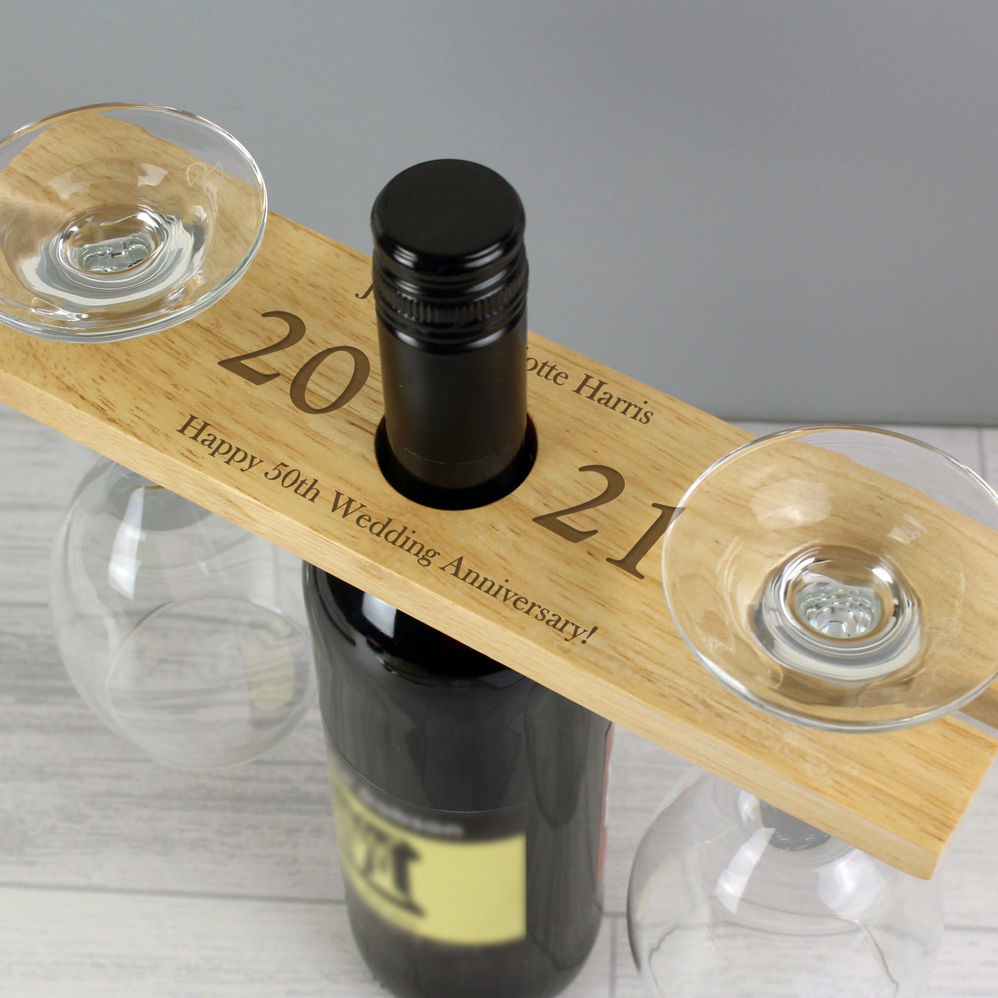Personalised 'Year' Wine Glass & Bottle Holder - image 4