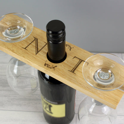 Personalised 'Initials' Wine Glass & Bottle Holder - image 3