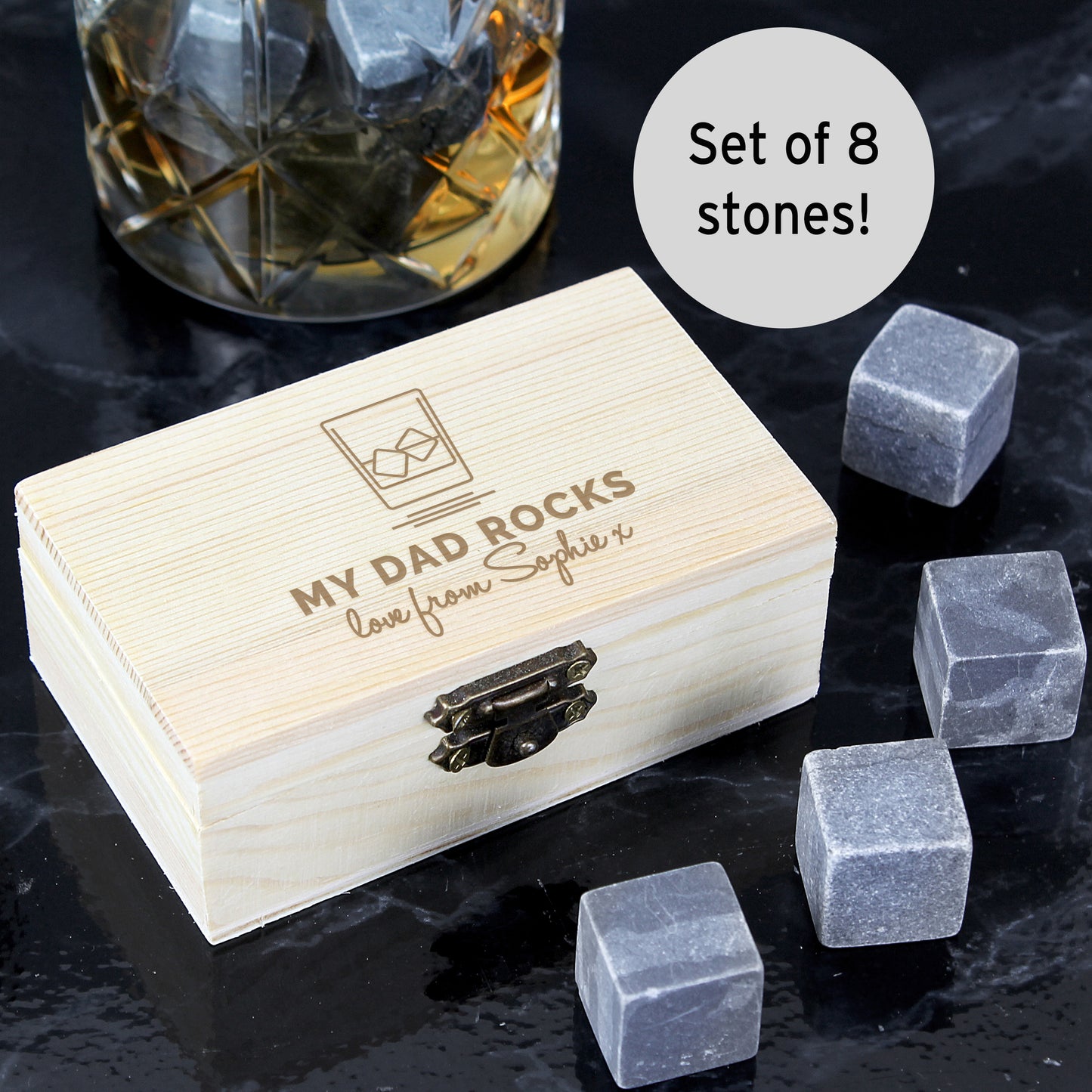 Personalised On The Rocks Cooling Stones from Heartfelt Gifts